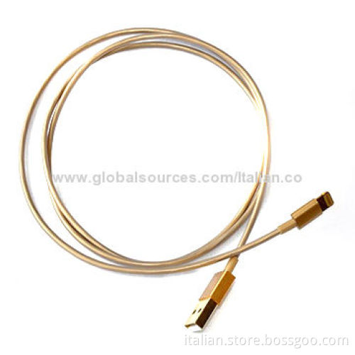 Fashionable Gold USB data and charging cable for iPhone 5/5s